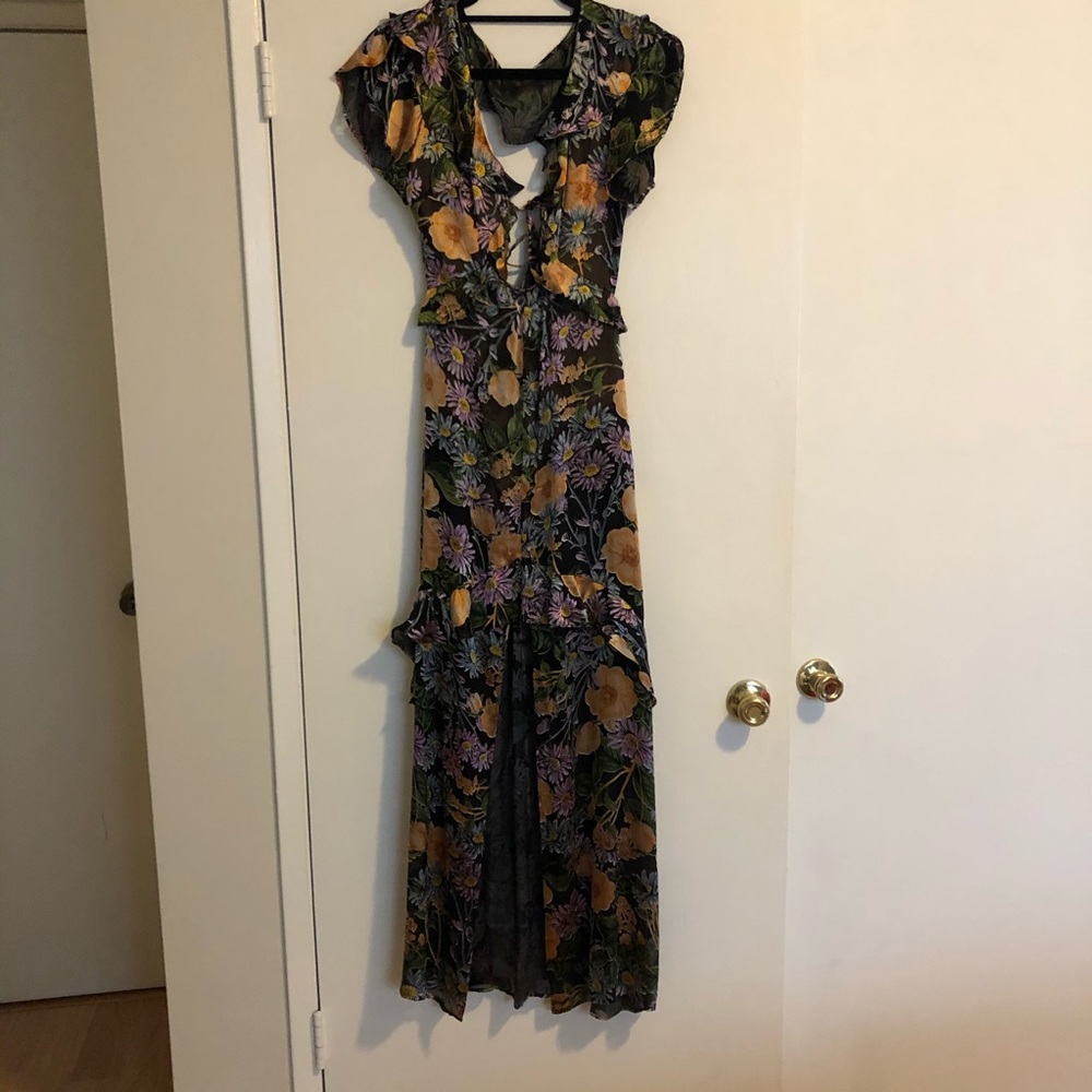 For Love & Lemons Black Floral Maxi